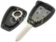 Producto Genérico - Carcasa de telemando 2 botones con espadin para Chrysler/Jeep